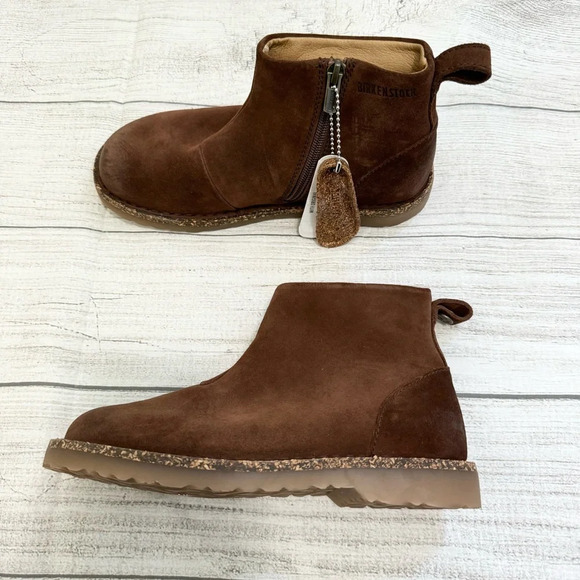 Birkenstock NWT Melrose Slip on Zip Up Ankle Suede Booties - Picture 2 of 7